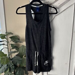 NIKE Sportswear Vintage Gym Romper 905160 010 Black Sail Womens Size Small